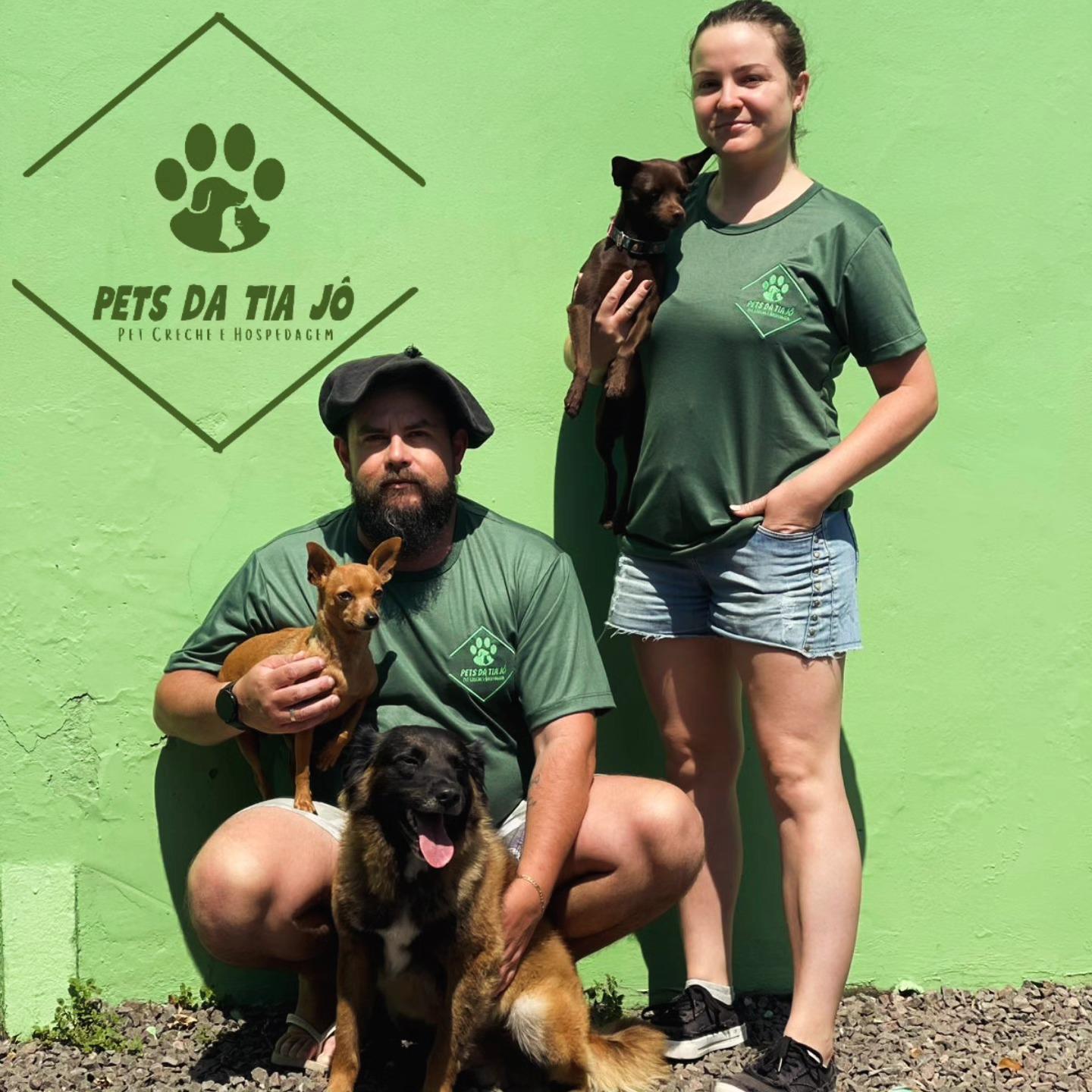 A Tia Jô com os pets